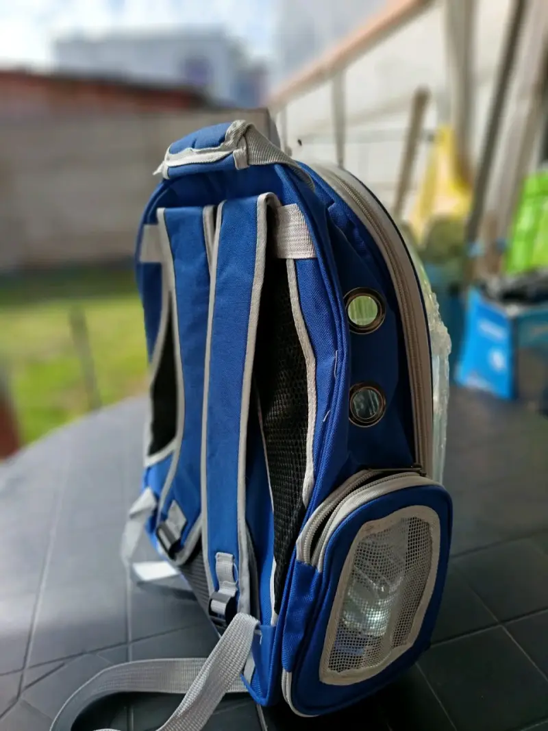 Mochila transportadora para mascotas azul - 1