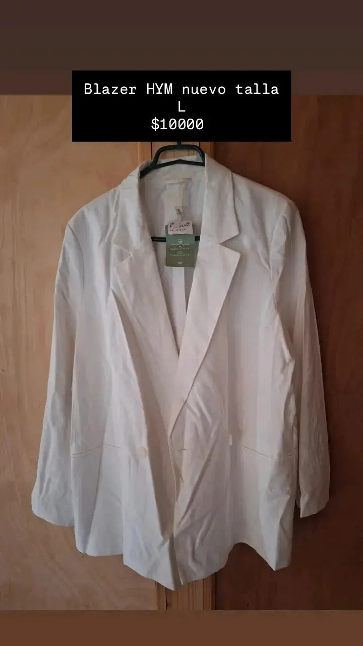 Blazer blanco H&M nuevo talla L