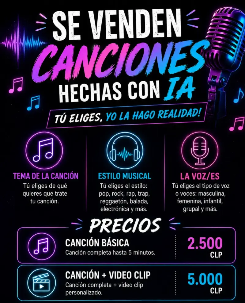 Canciones personalizadas hechas con IA