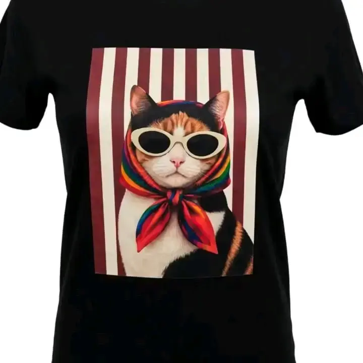 Poleras con estampado de gatos y perros divertidos - 5