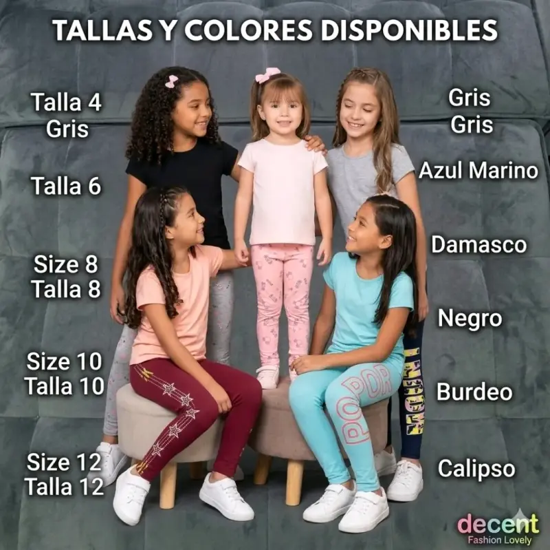 Calzas para niñas en varios colores y diseños - 2