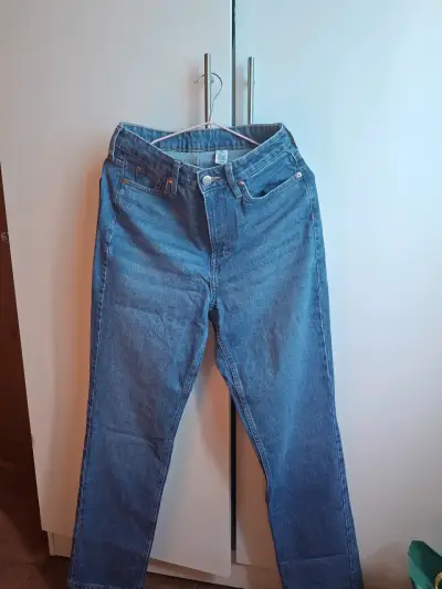 Jeans de mezclilla azul curvy fit - miniatura 1