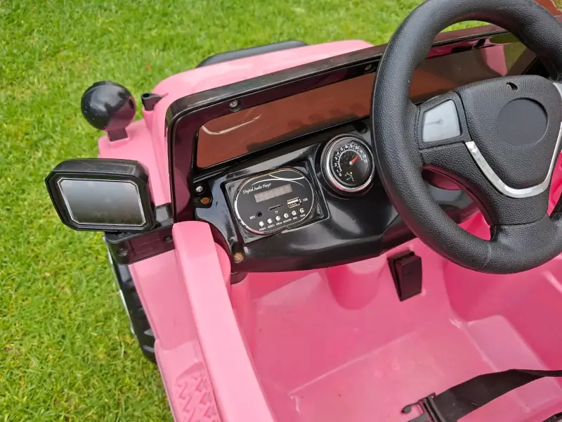 Auto eléctrico infantil rosa - 4