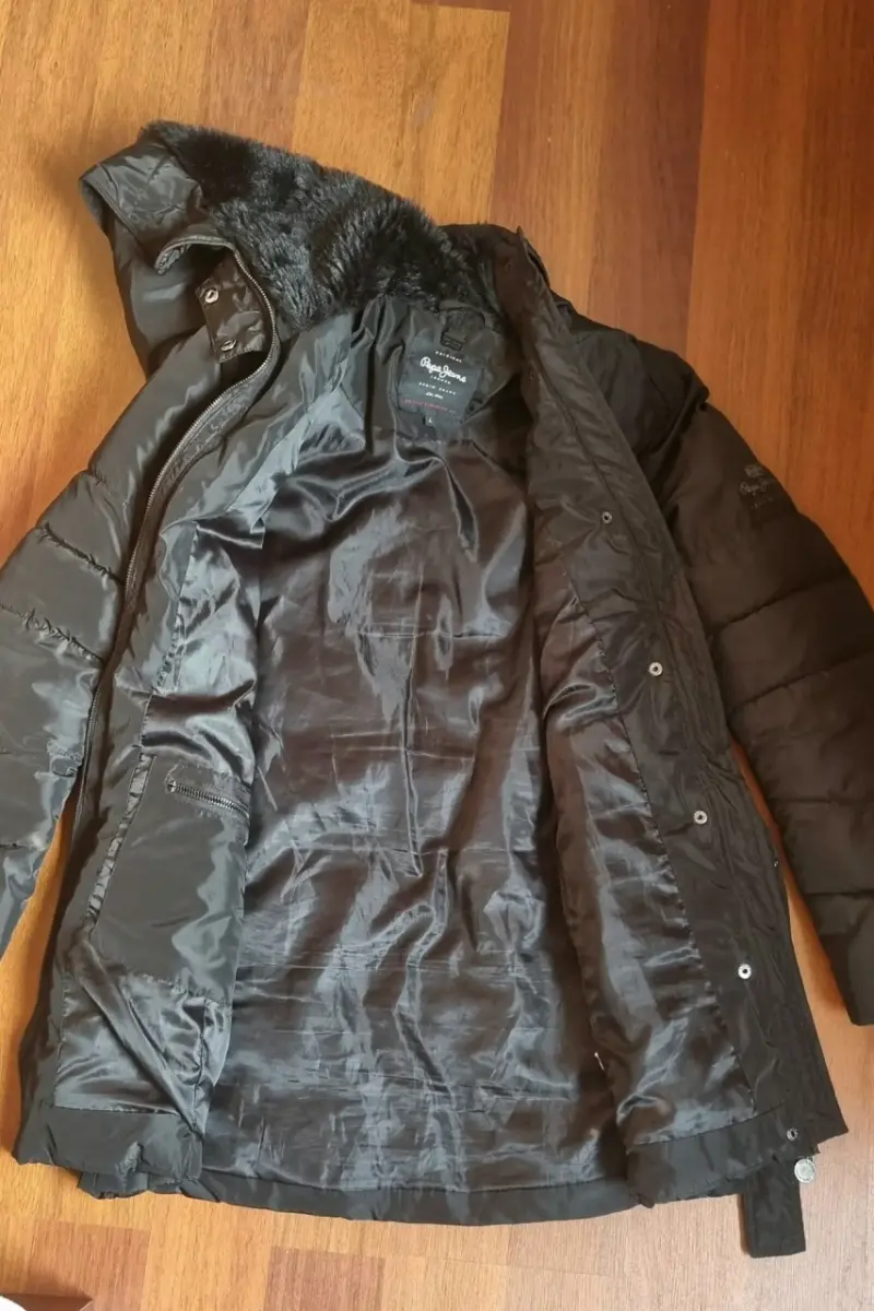 Abrigo negro con capucha Pepe Jeans - 2