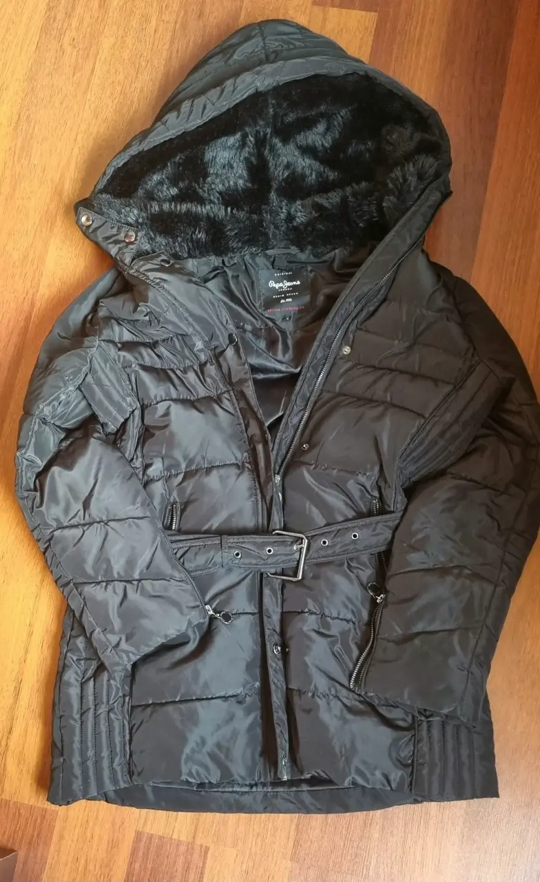 Abrigo negro con capucha Pepe Jeans - 3
