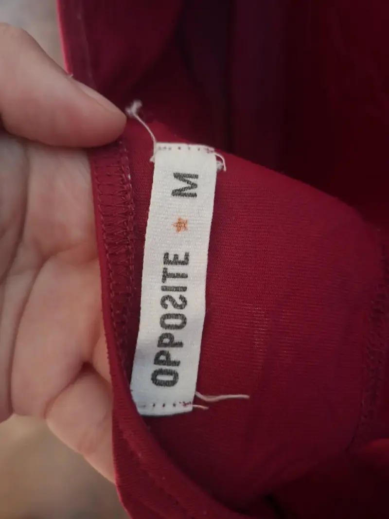 Polera manga larga burdeo Opposite talla M - 3