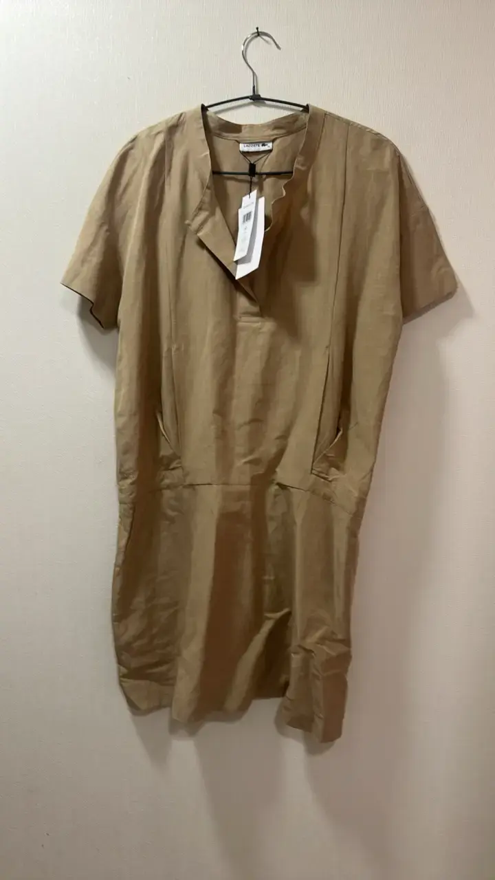 Vestido beige casual Lacoste talla 42 - 1