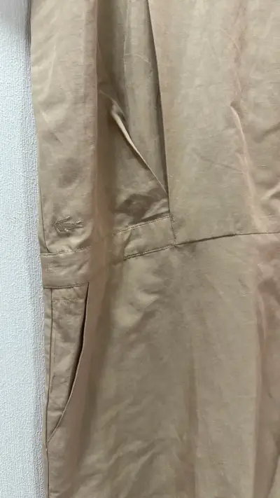 Vestido beige casual Lacoste talla 42 - miniatura 4