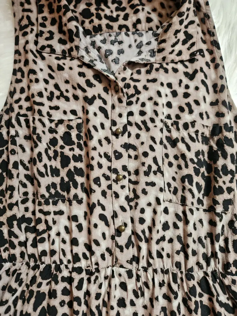 Vestido corto estampado animal print - 3