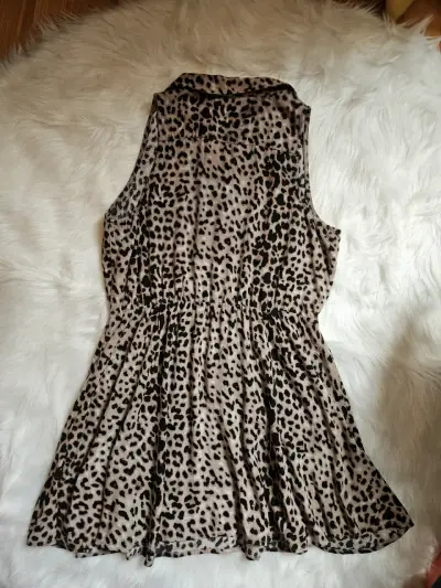Vestido corto estampado animal print - miniatura 4