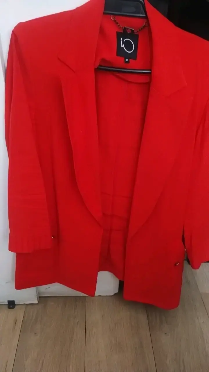 Blazer rojo elegante para mujer talla 40 - 2