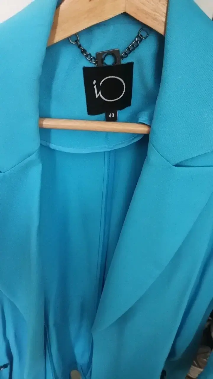 Blazer azul para mujer talla 40 - 2