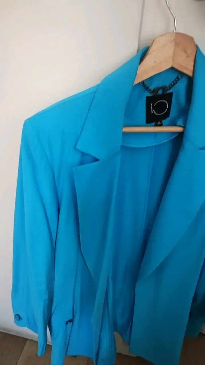 Blazer azul para mujer talla 40 - 3