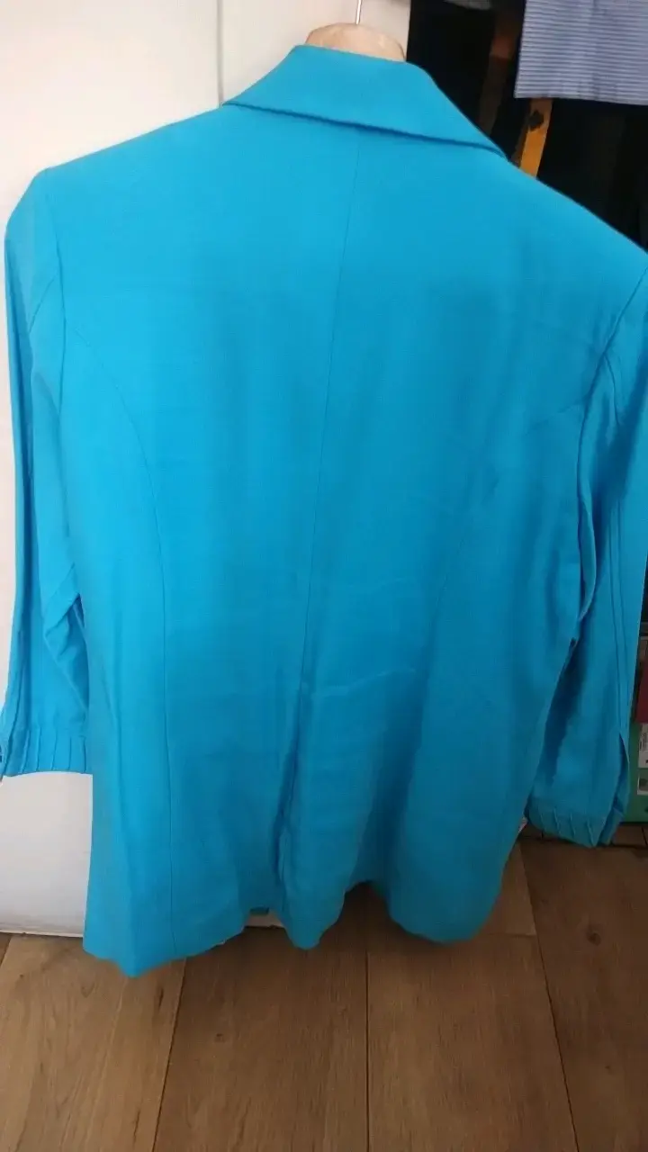 Blazer azul para mujer talla 40 - 4