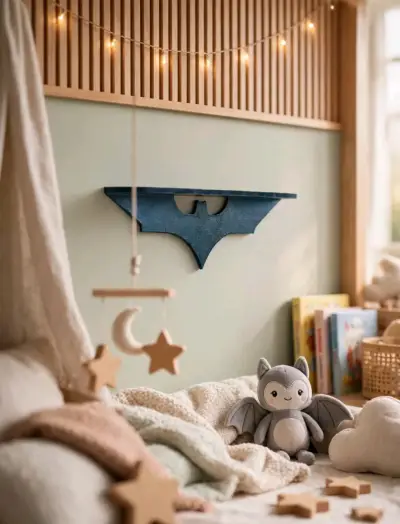 Repisa de pared temática Batman para niños - miniatura 1