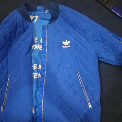 Chaqueta Bomber Azul Adidas - miniatura 1