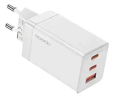 Cargador USB triple blanco de alta velocidad - miniatura 1