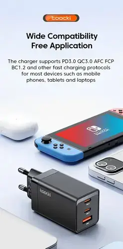 Cargador USB triple blanco de alta velocidad - miniatura 2