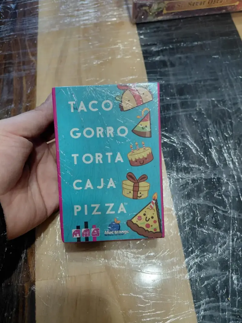 Juego de cartas Taco Gorro Torta Caja Pizza