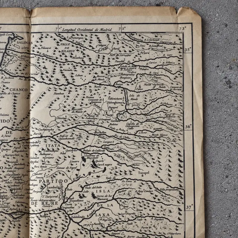 Mapa histórico de Chile – Españoles y Araucanos - 3