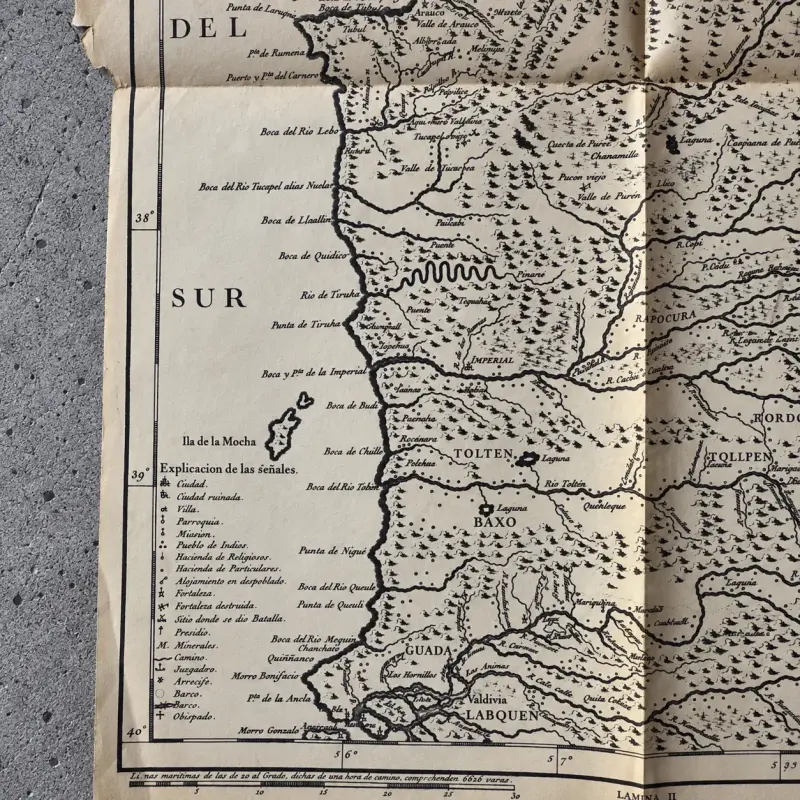 Mapa histórico de Chile – Españoles y Araucanos - 4