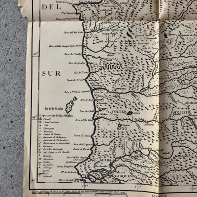 Mapa histórico de Chile – Españoles y Araucanos - miniatura 4