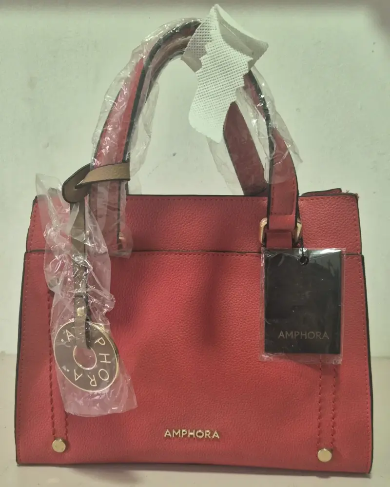 Cartera Amphora roja con asas y correa