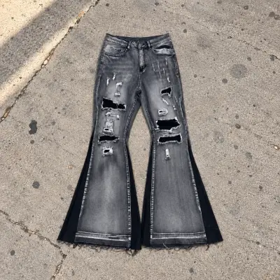 Bootcut Jeans Distressed type Rick Owens - miniatura 1