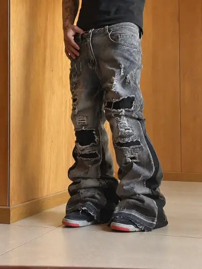 Bootcut Jeans Distressed type Rick Owens - miniatura 3