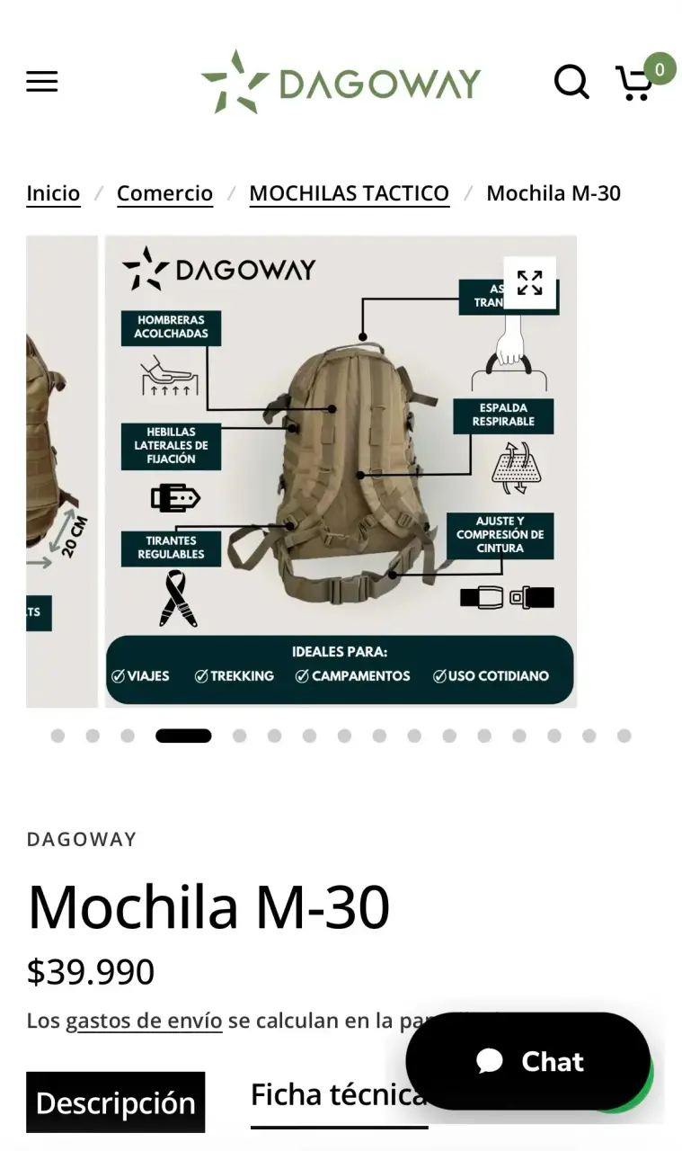 Mochila táctica Dagoway M-30 negra - 4