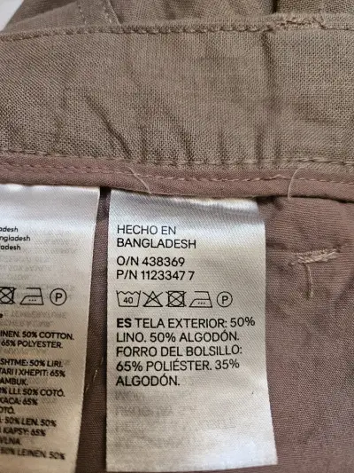 Pantalones beige H&M Relaxed Fit para hombre - miniatura 5