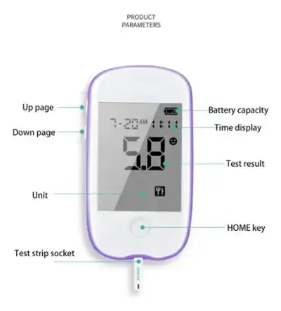Glucómetro digital 5S con pantalla LCD - miniatura 2