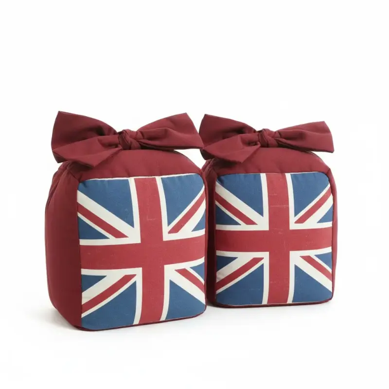Par de topes de puerta con bandera británica - 1