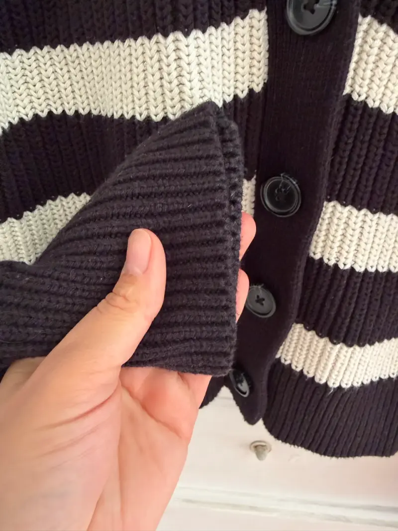 Cardigan de rayas blanco y negro H&M - 4