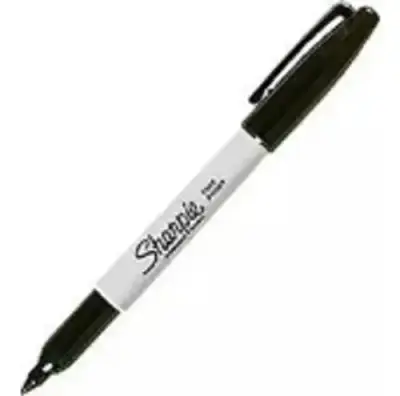Set de 12 marcadores permanentes Sharpie negros - miniatura 3