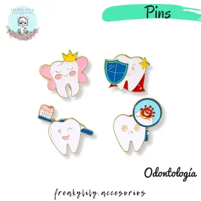 Set de 4 Pins divertidos para Odontología - miniatura 1