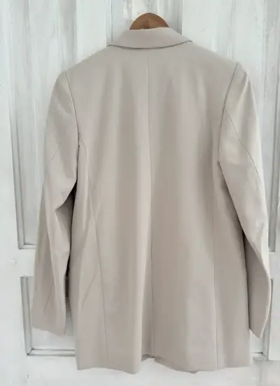 Blazer beige elegante para mujer talla S - miniatura 2