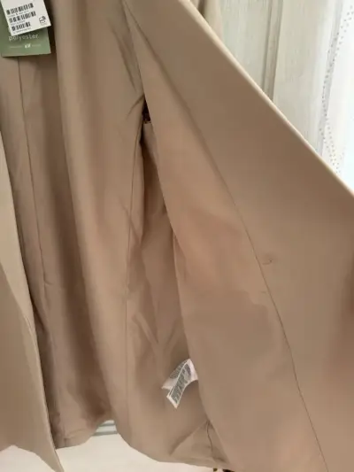 Blazer beige elegante para mujer talla S - miniatura 4