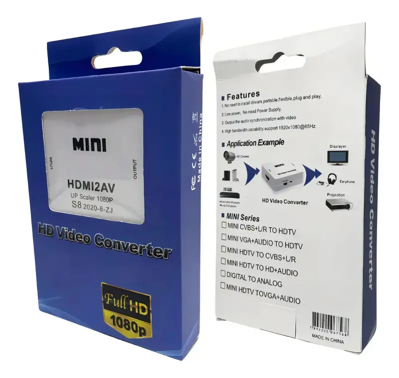 Convertidor Mini AV a HDMI 1080P - 3