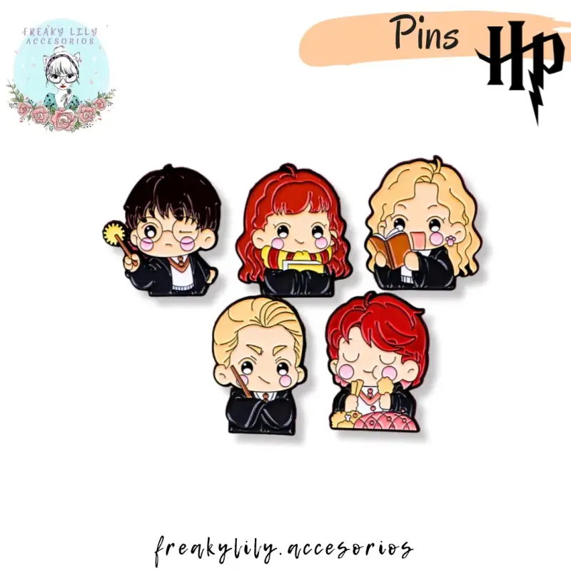 Set de 5 Pins Harry Potter Chibi - 1