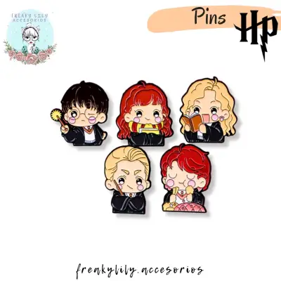 Set de 5 Pins Harry Potter Chibi - miniatura 1