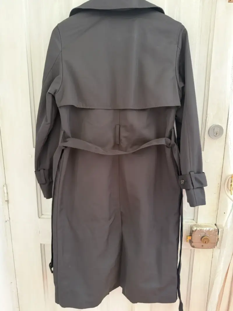 Abrigo negro Trench largo de mujer H&M - 2
