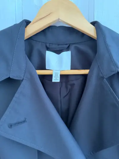 Abrigo negro Trench largo de mujer H&M - miniatura 4