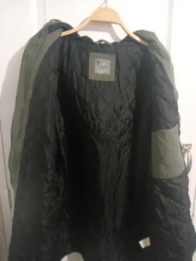 Chaqueta acolchada azul con capucha para hombre - miniatura 5