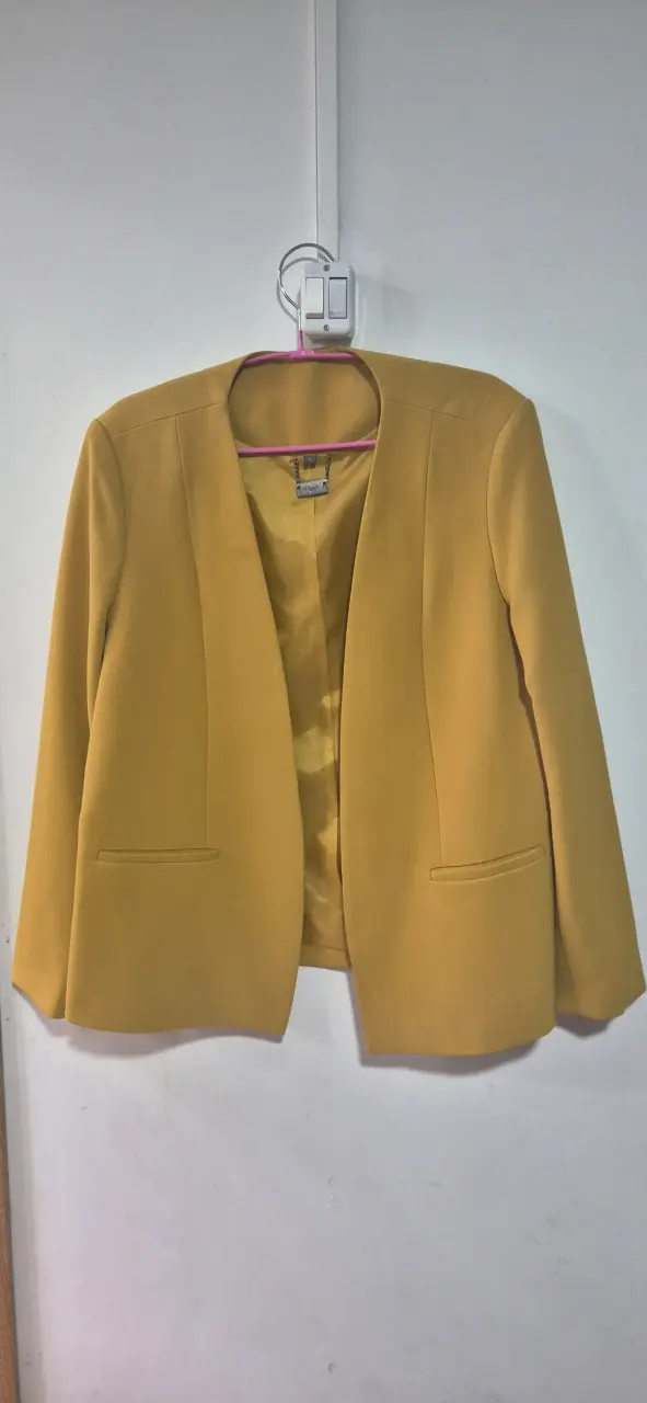 Blazer amarillo mostaza para mujer - 2