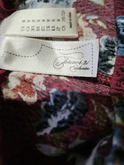 Pantalones florales mujer color burdeos - miniatura 5