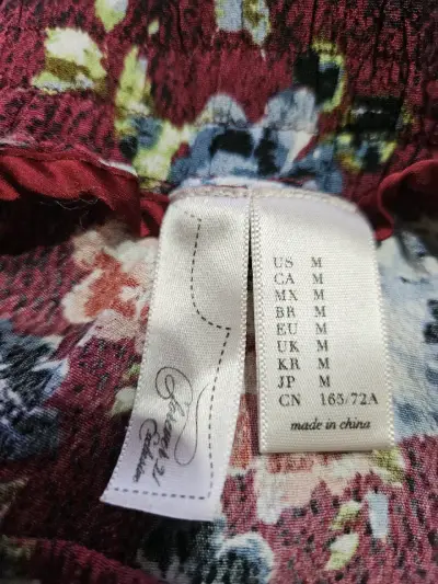 Pantalones florales mujer color burdeos - miniatura 6