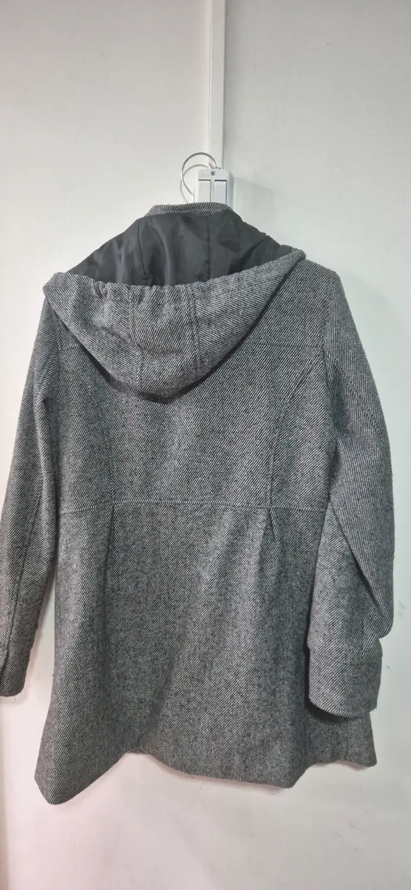 Abrigo gris con capucha para mujer MUU - 2