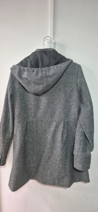 Abrigo gris con capucha para mujer MUU - miniatura 2