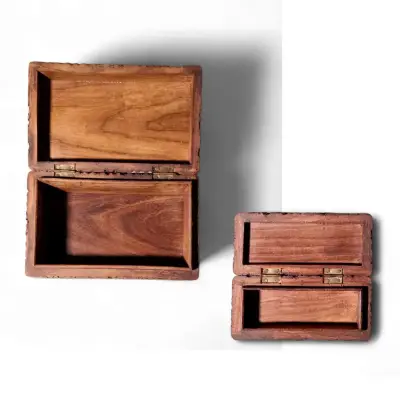 Set de cajas talladas a mano Sawantwadi c.a.1990 - miniatura 3